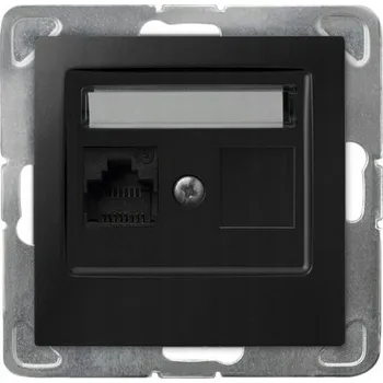 Elektrická zásuvka Internetová zásuvka nástěnná Ospel černá