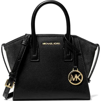 Kabelka Michael Kors Avril Extra-Small Leather and Suede Satchel Black