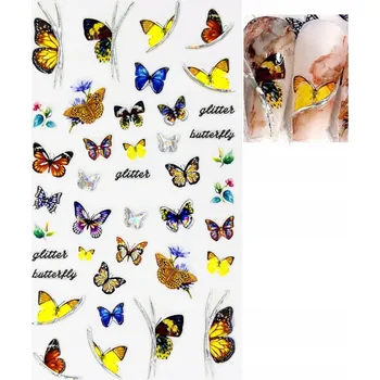 samolepka Samolepky 5D nálepky na nehty - Motýli R137