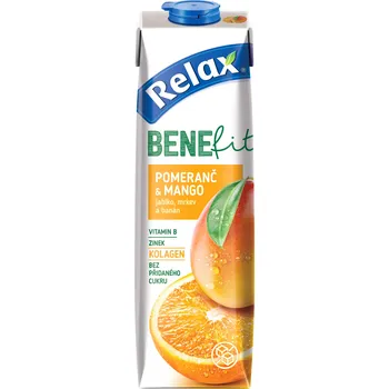 Nápoj Relax Benefit pomeranč & mango, jablko, mrkev a banán 1l