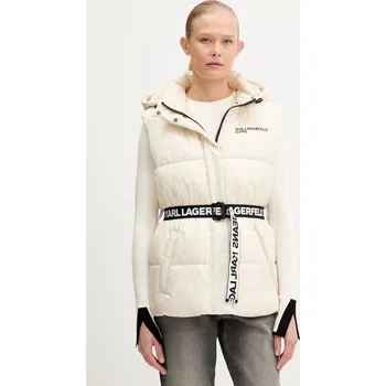 Dámská vesta Vesta Karl Lagerfeld Jeans dámská, béžová barva, zimní, A3W15025 01X, vel. XL