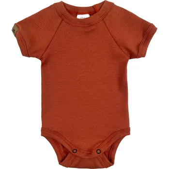 Kojenecký body Little Things skořicové modalové bodýčko s krátkým rukávem Velikost: 6-9kg