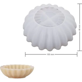 Manumi silikonová forma na odlévání kreativní hmoty 153 x 48 mm ve tvaru misky s reliéfy