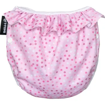 Kojenecké plavky T-TOMI Plavky plenkové s volánkem, 5-15kg, Pink dots