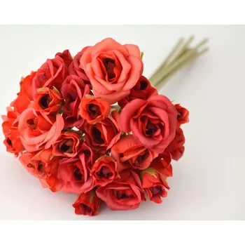umělá květina Umělá kytice - Poupata růže ČERVENÁ