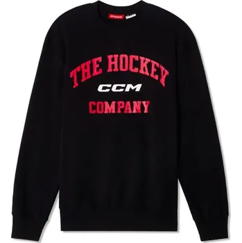 Pánská mikina Mikina CCM Athleisure Fleece Crewneck SR, černá, Senior, XL CCM