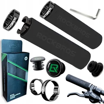 grip ROCKBROS GRIPY / RUKOJETI NA KOLO MTB - PĚNOVÉ, ZAMYKACÍ (LOCK-ON)