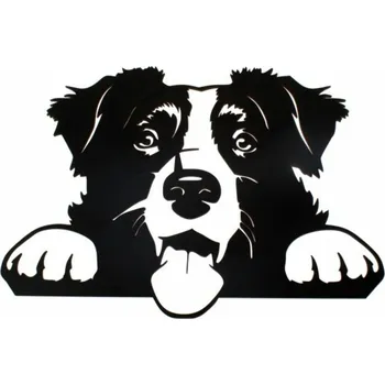 Casa de Engel Home Dřevěná dekorace na zeď - pes, 0/25 Fialová UNI (2830685)