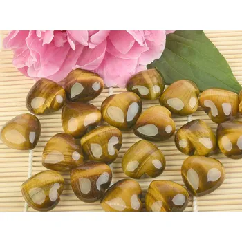 Sběratelství Tygří oko srdce oblé hladké 25mm