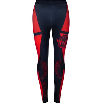 Moto kalhoty Dámské termoaktivní motocyklové kalhoty - černo-červené - ionty stříbra - XS