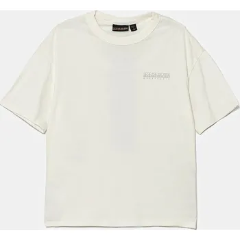 Chlapecké tričko Dětské bavlněné tričko Napapijri S-INOT béžová barva, s potiskem, NP0A891F2061 NP0A891F2061.98.128 01X, vel. 110-116