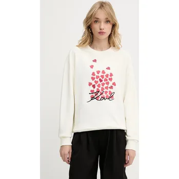 Dámská mikina Bavlněná mikina Karl Lagerfeld A3W20006 béžová 01X, vel. M