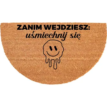 Rohožka PŮLKRUHOVÁ KOKOSOVÁ ROHOŽKA 40X70CM - ODOLNÁ, PROTISKLUZOVÁ A EKOLOGICKÁ