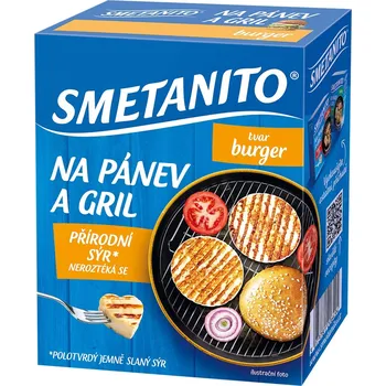 Zahradní gril Smetanito na pánev a gril Burger 2 x 100g