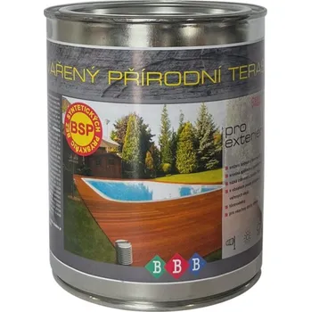 barva a nátěr na dřevo BBB barvy BSP vařený terasový olej 0,9 L