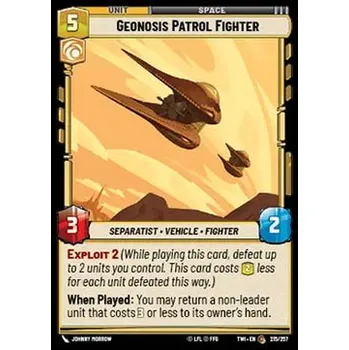 Sběratelská karetní hra Geonosis Patrol Fighter 215/257 - Twilight of the Republic Typ karty: Standard