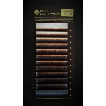 Péče o řasy a obočí BL LASHES Melírované řasy B 0,15/ MIX - ORANŽOVÉ