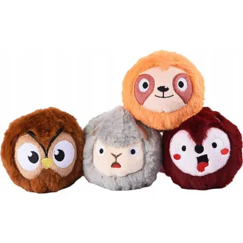 Hračka pro psa Plyšová pískající Míček hračka pro psy k aportování 4 ks