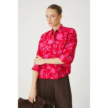 Dámská košile Košile Medicine dámská, červená barva, relaxed, s klasickým límcem RS25.KDD0B0 33A, vel. XS