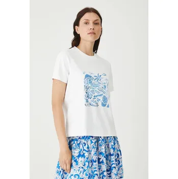 Dámské tričko Bavlněné tričko Medicine dámské, bílá barva RS25.TSDB00 00X, vel. M