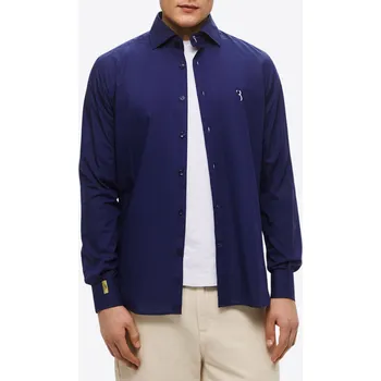 Pánská košile BILLIONAIRE Night Blue košile 3XL Tmavě modrá