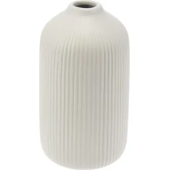 Váza Kameninová váza 10,5x19 cm šedá