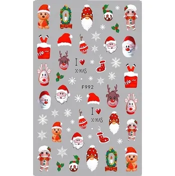 samolepka 3D vánoční zimní Samolepky na nehty R127