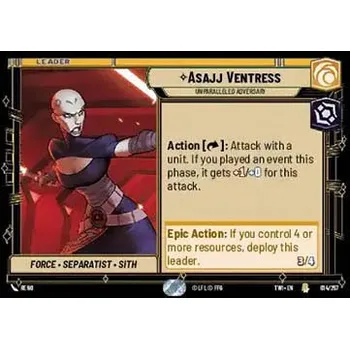 Sběratelská karetní hra Asajj Ventres 014/257 - Twilight of the Republic Typ karty: Standard