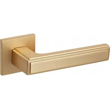 Dveřní kování Klika Fresia Fit, čtvercová rozeta R67F, zlatá saténová VDS