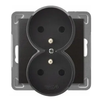 Elektrická zásuvka Elektrická Zásuvka Ospel , šedá