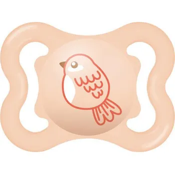 dudlíky MAM DUDLÍK AIR 0+, oranžový/ptáček