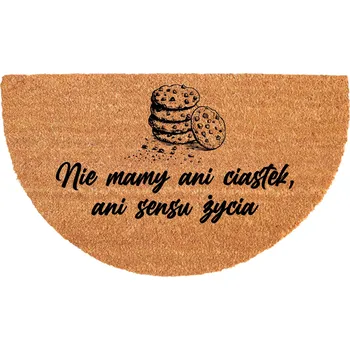 Rohožka PROTISKLUZOVÁ ROHOŽKA ODOLNÁ 40X70CM PŮLKRUHOVÁ KOKOSOVÁ EKOLOGICKÁ