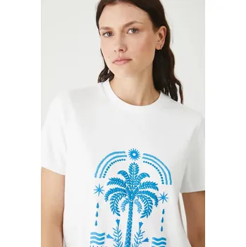 Dámské tričko Bavlněné tričko Medicine dámské, béžová barva RS25.TSDB00 01X, vel. S