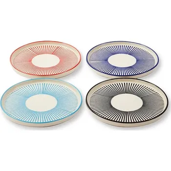 Talíř Sada dezertních talířů Pols Potten Handpainted 20 x 2 cm 4-pack více barev 240.400.014 vícebarevná MLC