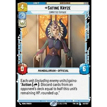 Sběratelská karetní hra Satine Kryze, Committed to Peace 047 - Twilight of the Republic Typ karty: Standard