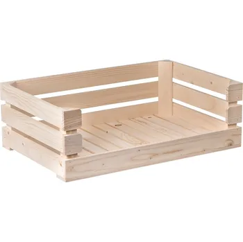 Dřevěná bedýnka otevřená 60 x 39 x 20 cm