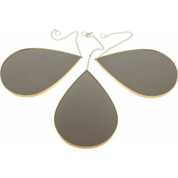 Zrcadlo Casa de Engel Home Plastové nnástěnné zrcadlo - kapky - sada 3ks, 0/24 Fialová UNI (2830433)