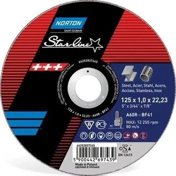 Řezný kotouč Řezací kotouč na kov Norton Starline 125 x 1.0 mm