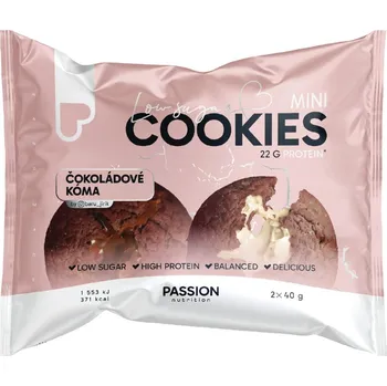 Čokoláda Passion nutrition Passion Low sugar cookies Čokoládové kóma Mini 2x40g