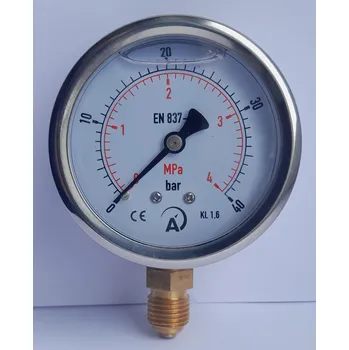 Manometr otřesuvzdorné plněné glycerinem pr.63mm, spodní G1/4, 0-40 bar