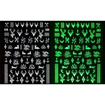 Samolepky na nehty VÁNOČNÍ Svítící E66