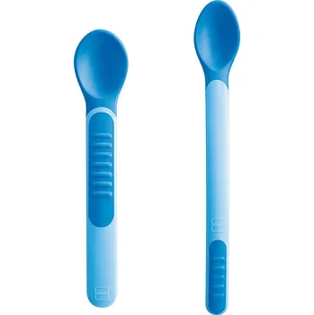 Stolování MAM BABYARTIKEL GES.m.b.H LŽIČKY Feeding spoons & Cover 6+ 1 modrá