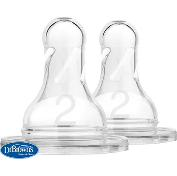 teploměr do vody pro miminko DR.BROWN'S Savička na láhve Options+ úzké 3m+, silikonový 2 ks
