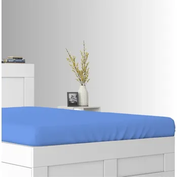 Prostěradlo Froté Prostěradlo S Gumou Do Postýlky 80x180 Modré Premium Polské
