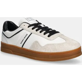 Dámská obuv Kožené tenisky Tommy Jeans THE GREENWICH LEATHER EM0EM01587 béžová 01X, EUR 40