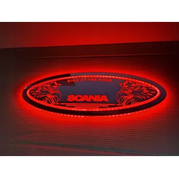 Kancelářský nábytek LED - RGB TABULE NA ZADNÍ STĚNU KABINY SCANIA ČERVENÁ
