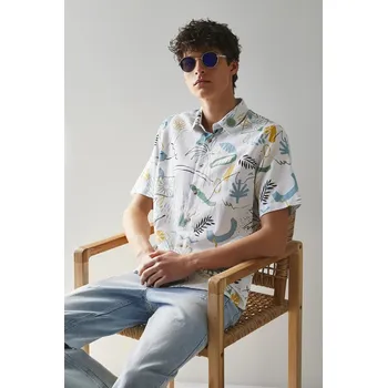 Pánská košile Košile s příměsí lnu Medicine pánská, více barev, regular, s klasickým límcem RS25.KKMB14 vícebarevná MLA, vel. L