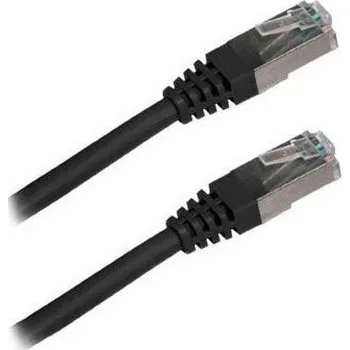 Síťový kabel XtendLan Patch kabel Cat 5e FTP 1m - černý