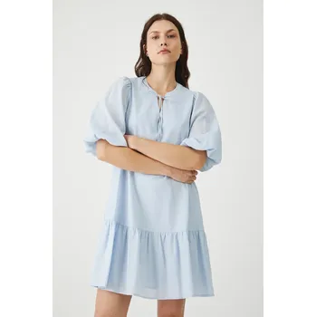 Dámské šaty Bavlněné šaty Medicine modrá barva, mini, oversize RS25.SUDB17 50X, vel. S