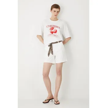 Dámské kraťasy Kraťasy Medicine dámské, bílá barva, medium waist RS25.SZDC01 00J, vel. S